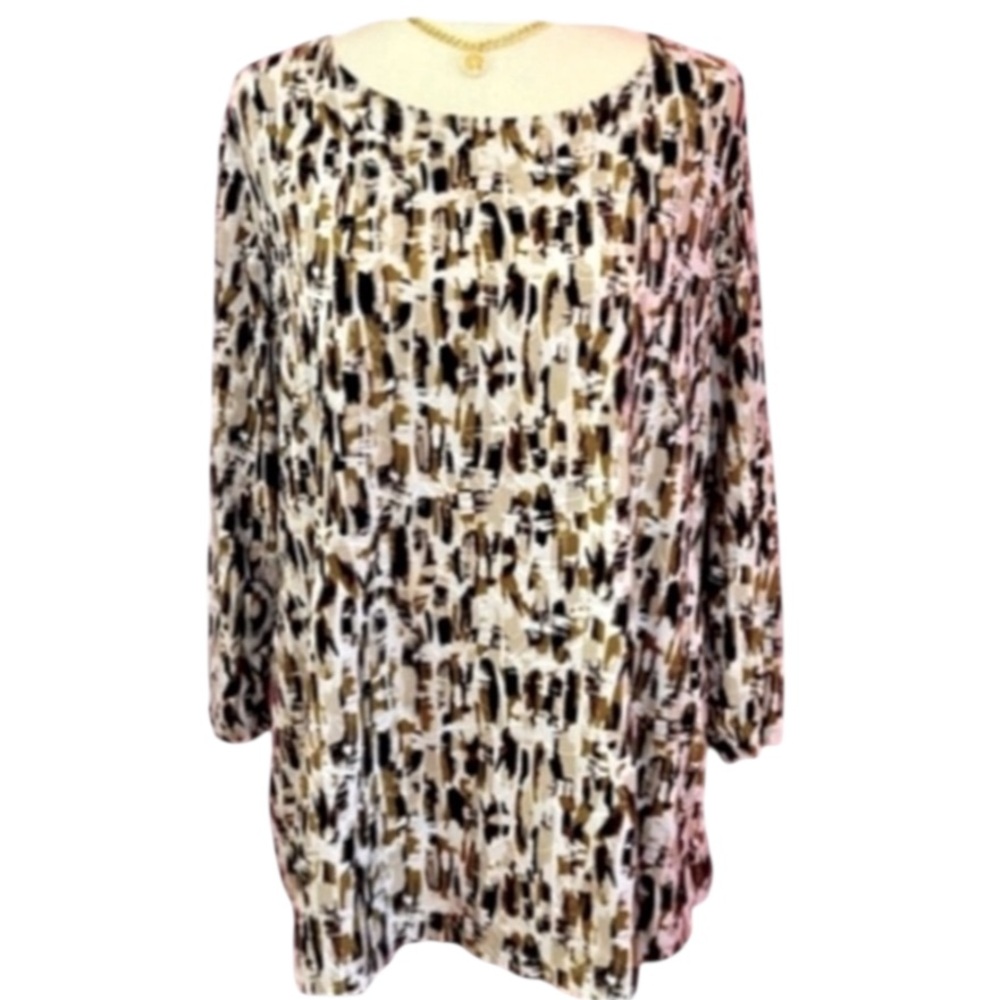 M Collection Long sleeve Crewneck blouse. Size XL